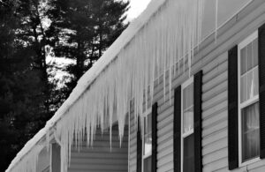 ice dam on Montana roof