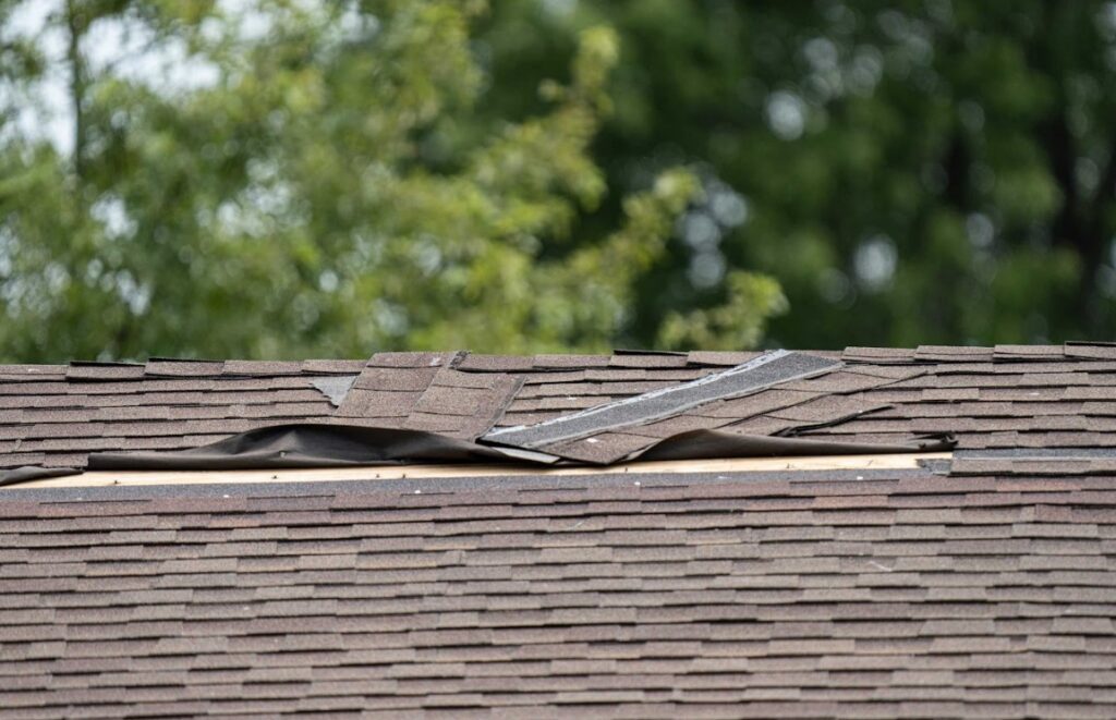 wind damage roof